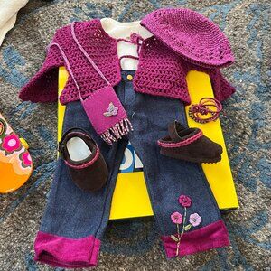 RETIRED American Girl Doll Flower Power outfit and accessories - like NEW!